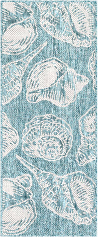 Detail image of 2' x 5' 3 Easy-Clean Coastal Indoor / Outdoor Runner Rug