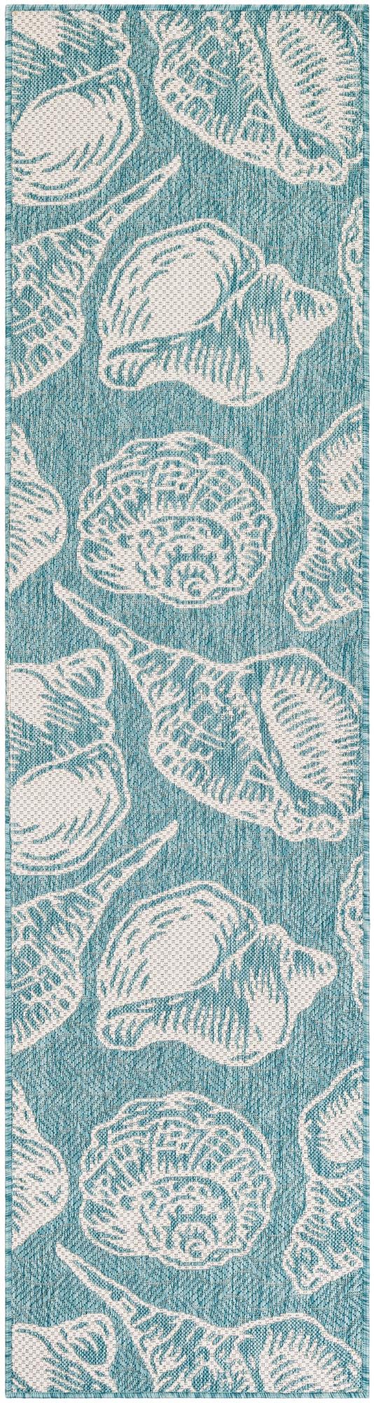 2' x 8' Easy-Clean Coastal Indoor / Outdoor Runner Rug
