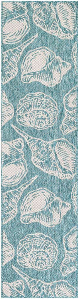 2' x 8' Easy-Clean Coastal Indoor / Outdoor Runner Rug