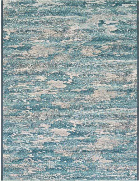 2' 7 x 12' Easy-Clean Modern Indoor / Outdoor Runner Rug