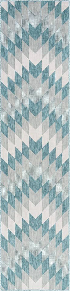 Detail image of 2' 7 x 12' Easy-Clean Modern Indoor / Outdoor Runner Rug