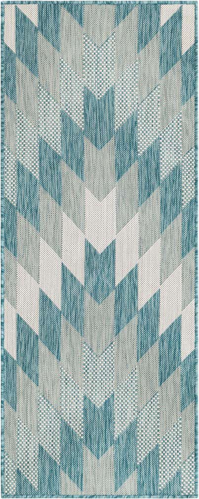 2' x 5' 3 Easy-Clean Modern Indoor / Outdoor Runner Rug