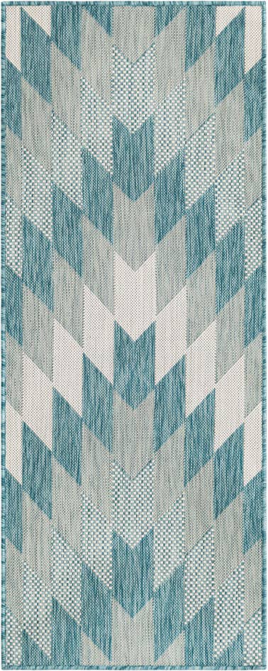 Detail image of 2' x 5' 3 Easy-Clean Modern Indoor / Outdoor Runner Rug
