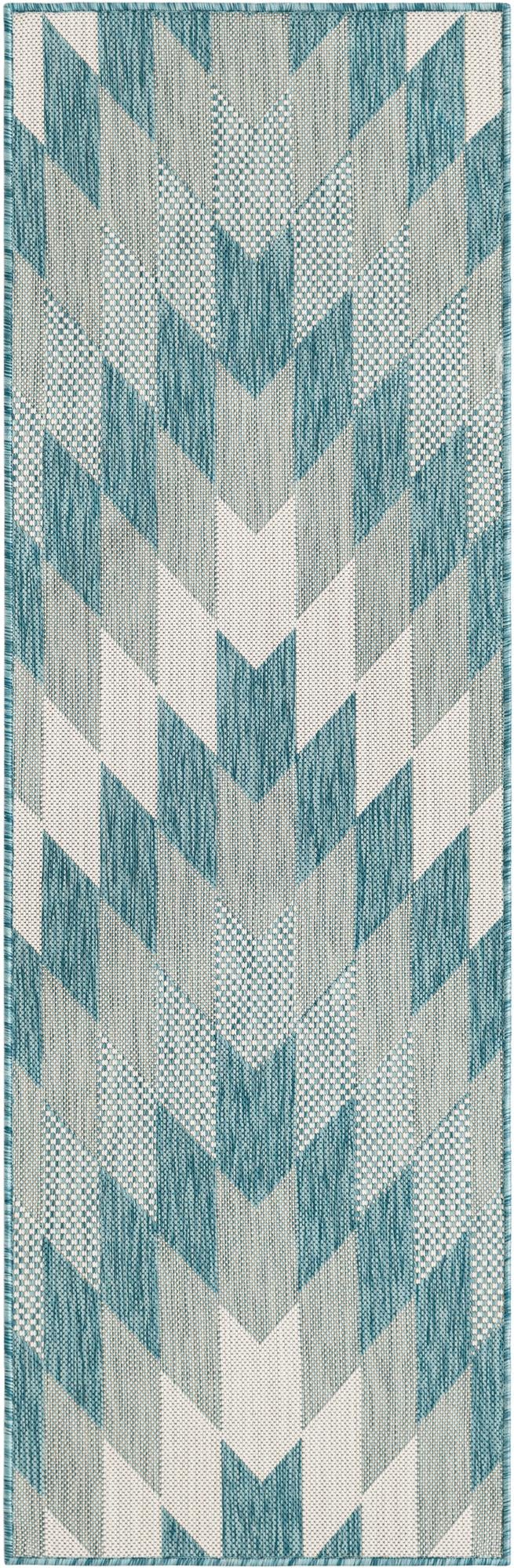 2' x 6' Easy-Clean Modern Indoor / Outdoor Runner Rug