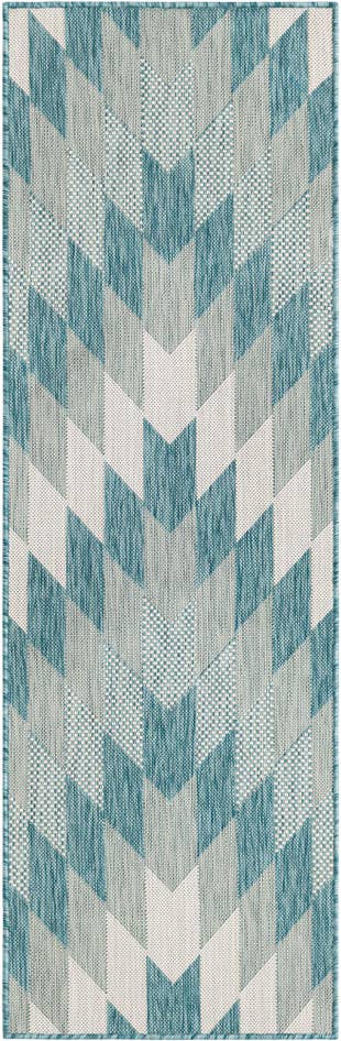 Detail image of 2' x 6' Easy-Clean Modern Indoor / Outdoor Runner Rug