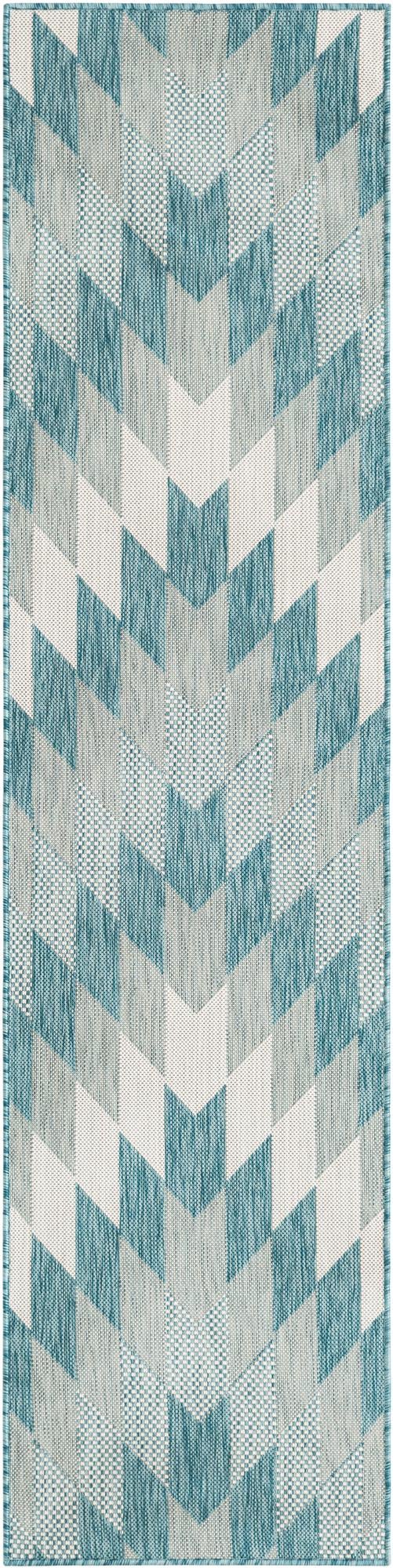 2' x 8' Easy-Clean Modern Indoor / Outdoor Runner Rug