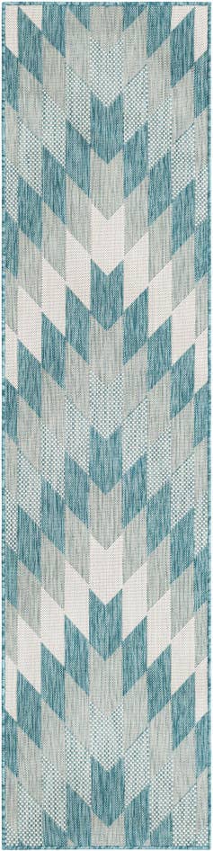 Detail image of 2' x 8' Easy-Clean Modern Indoor / Outdoor Runner Rug