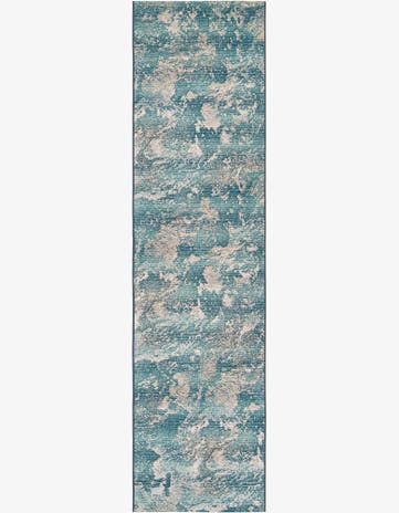 2' 7 x 10' Easy-Clean Modern Indoor / Outdoor Runner Rug