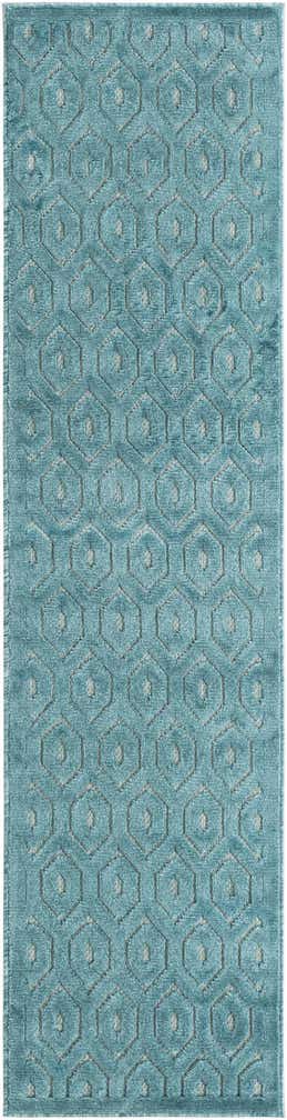 2' x 8' Easy-Clean Trellis Textured Indoor / Outdoor Runner Rug