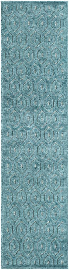 Detail image of 2' x 8' Easy-Clean Trellis Textured Indoor / Outdoor Runner Rug