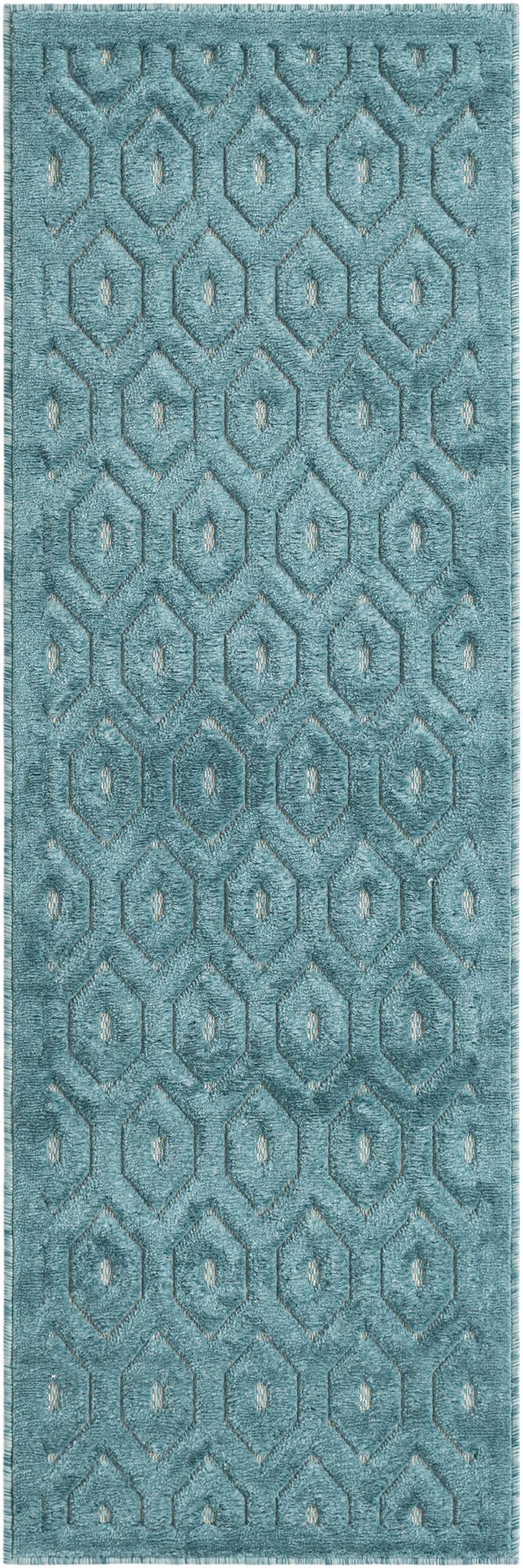 2' x 6' Easy-Clean Trellis Textured Indoor / Outdoor Runner Rug