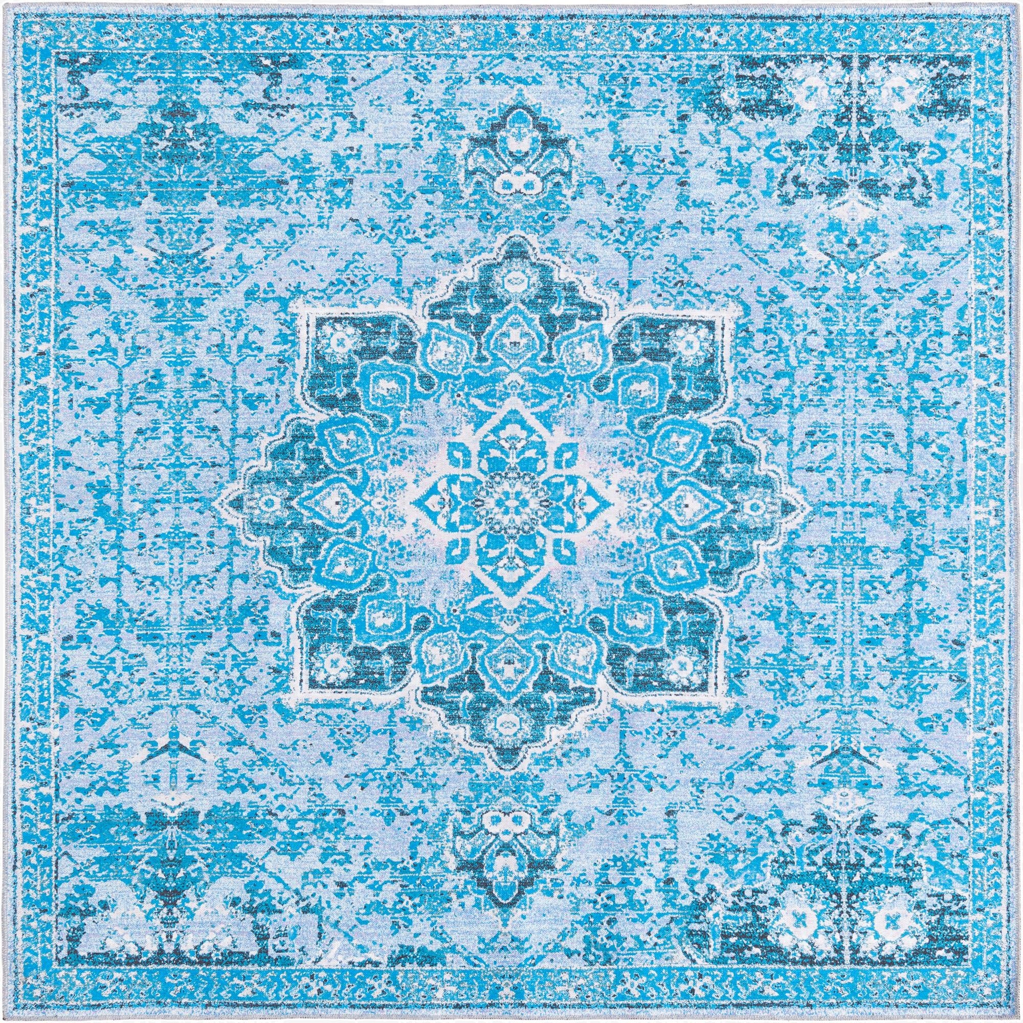 Primary image  7' 3 x 7' 3  Washable Francesca Square Rug