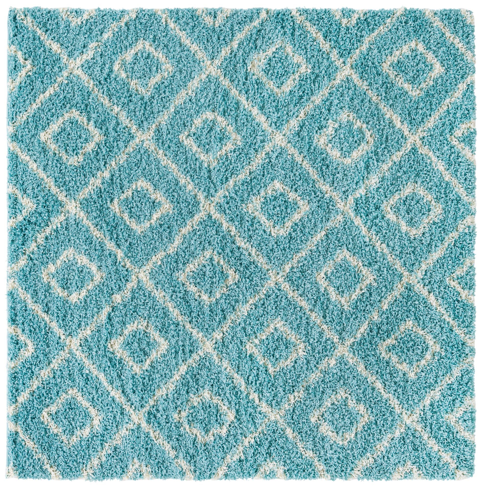 6' x 6' Lattice Shag Square Rug