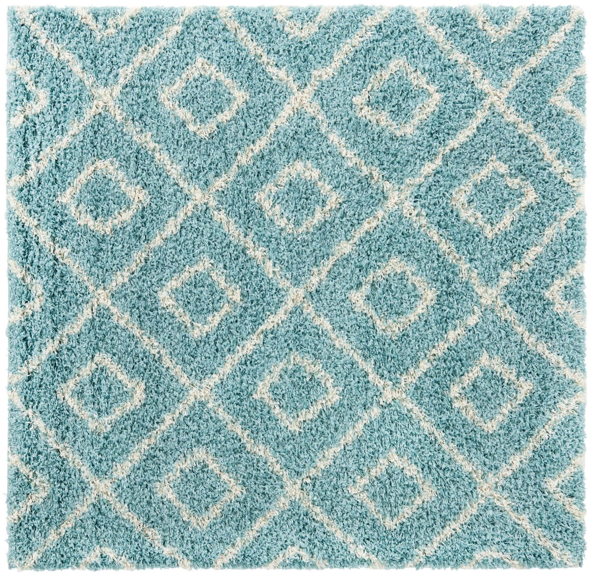 5' 3 x 5' 3 Lattice Shag Square Rug