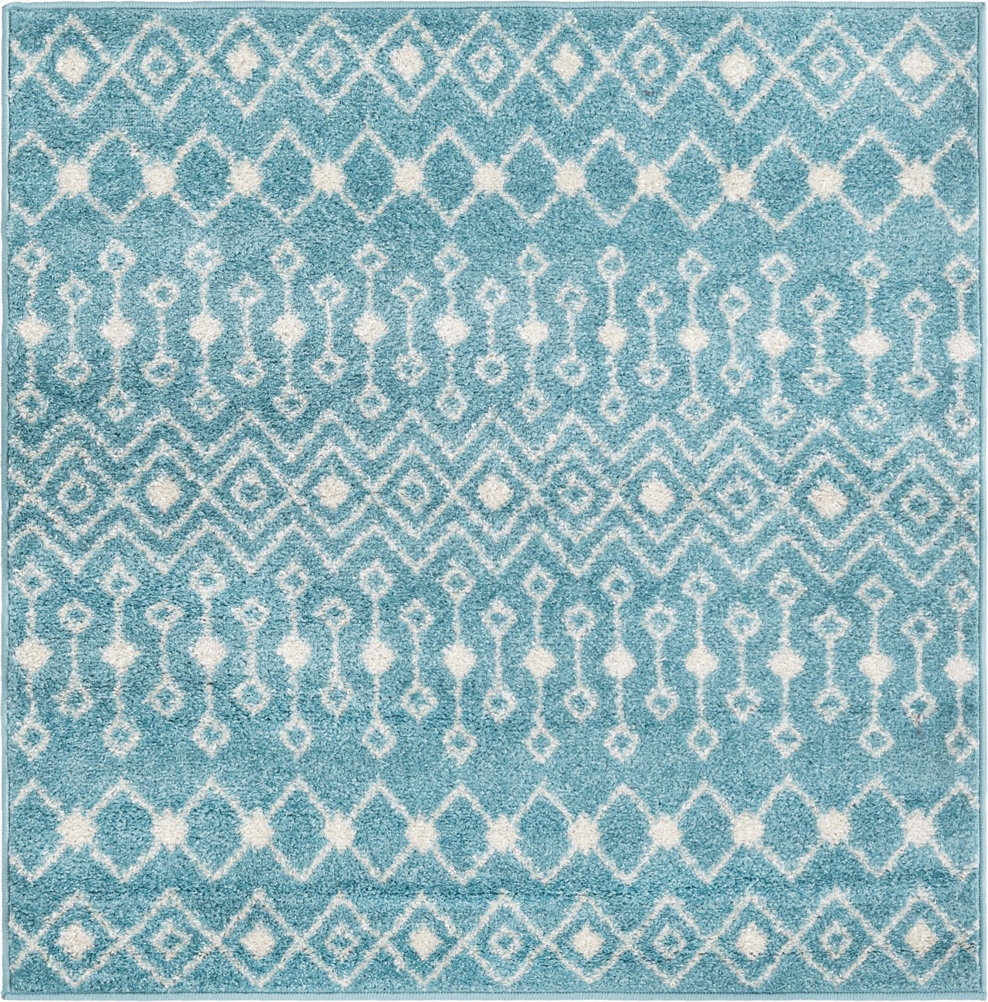 Primary image 4' x 4' Moroccan Trellis Square Rug