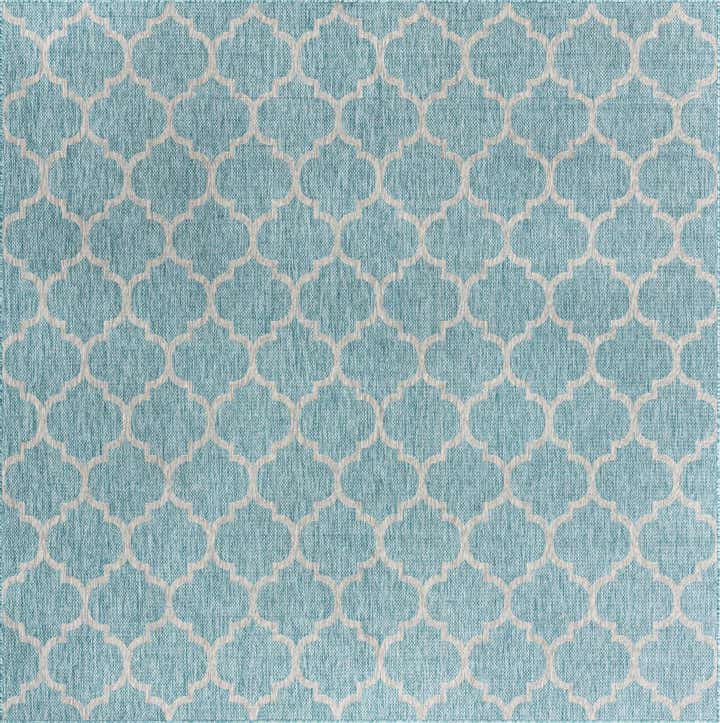 10' 8 x 10' 8 Easy-Clean Lattice Indoor / Outdoor Square Rug