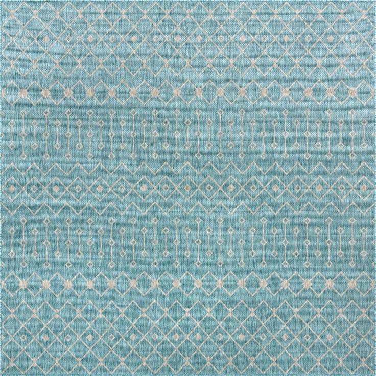 Detail image of 10' 8 x 10' 8 Easy-Clean Lattice Indoor / Outdoor Square Rug