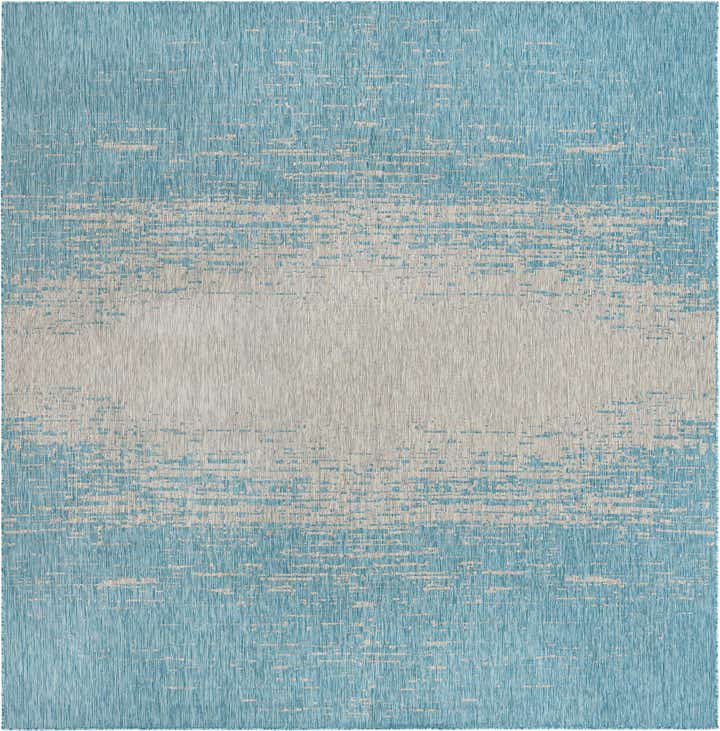 10' 8 x 10' 8 Easy-Clean Modern Indoor / Outdoor Square Rug