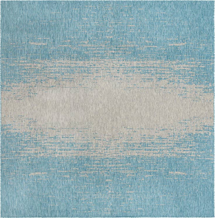 Detail image of 10' 8 x 10' 8 Easy-Clean Modern Indoor / Outdoor Square Rug