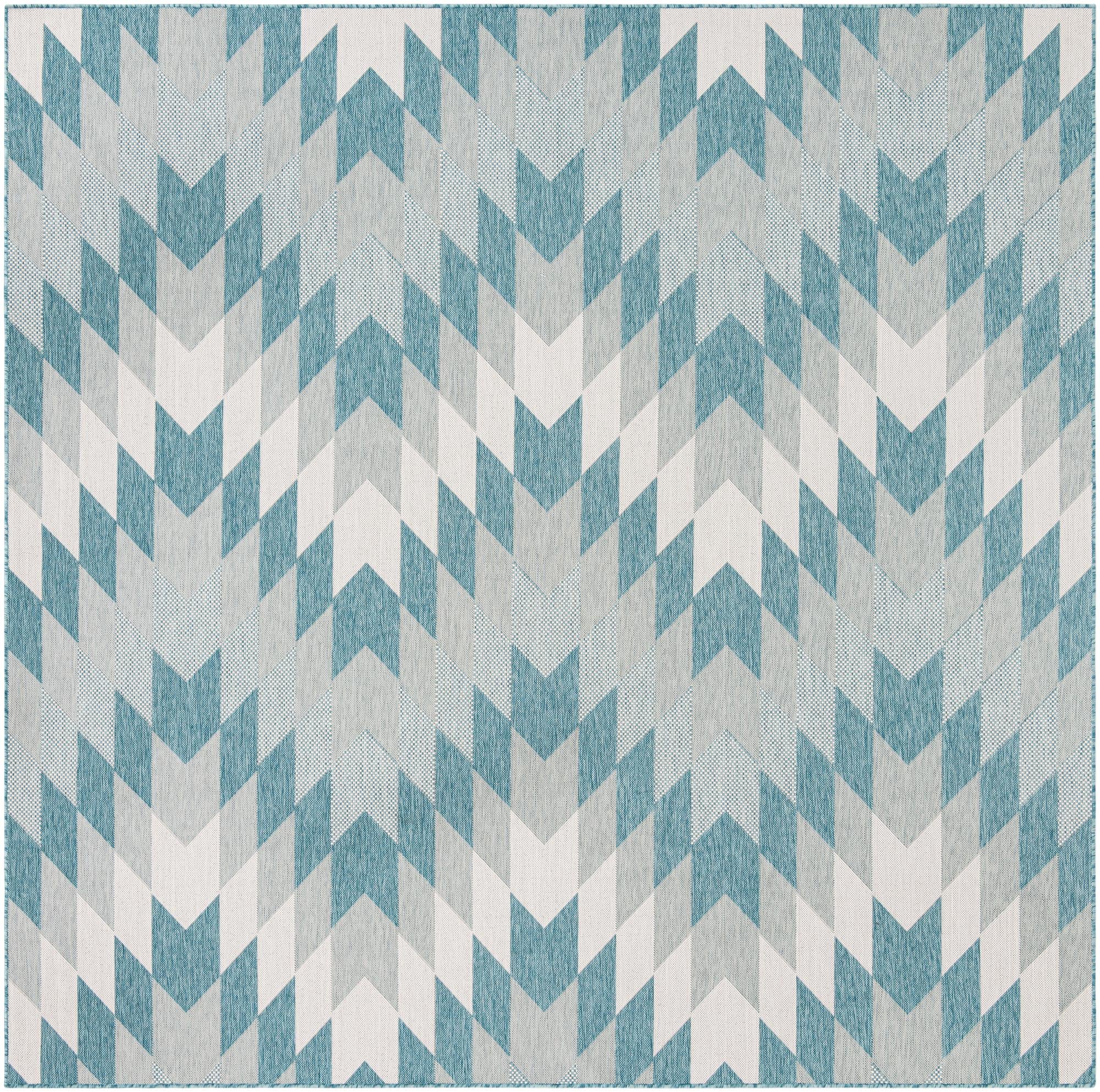 10' x 10' Easy-Clean Modern Indoor / Outdoor Square Rug