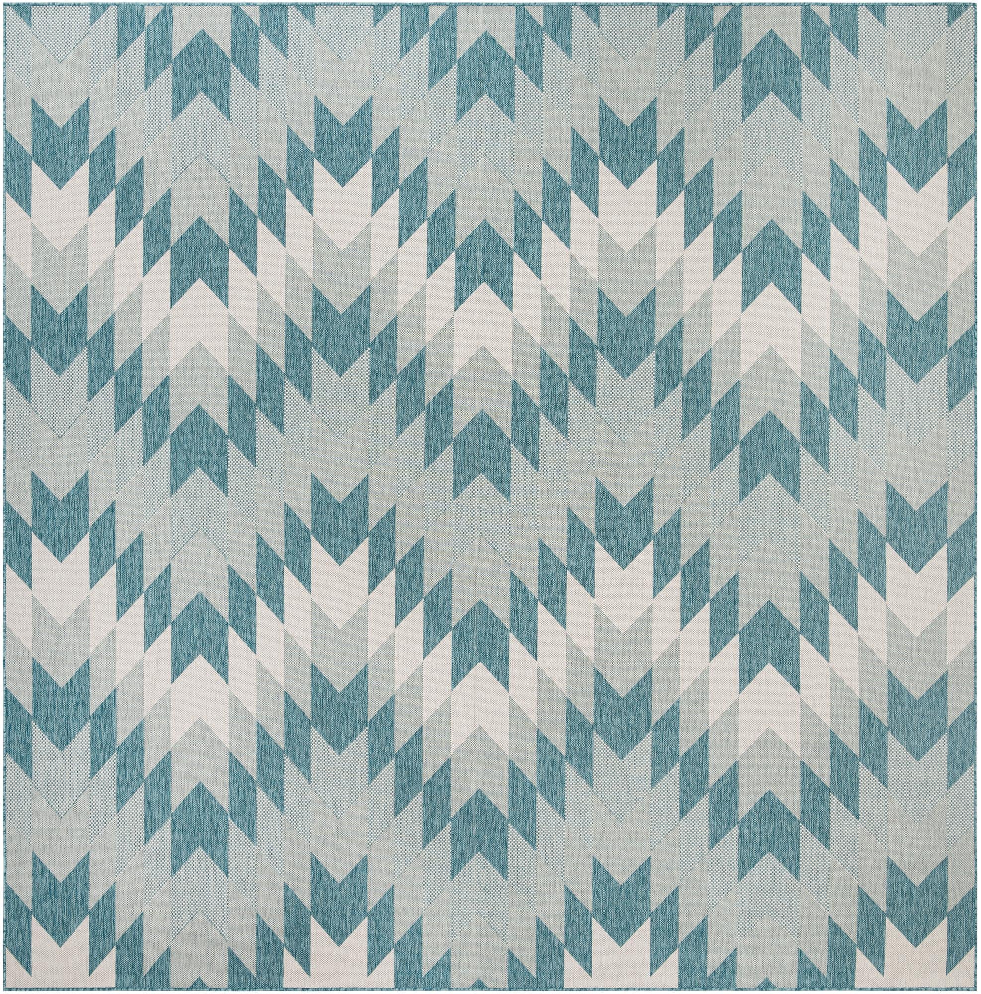 12' x 12' Easy-Clean Modern Indoor / Outdoor Square Rug