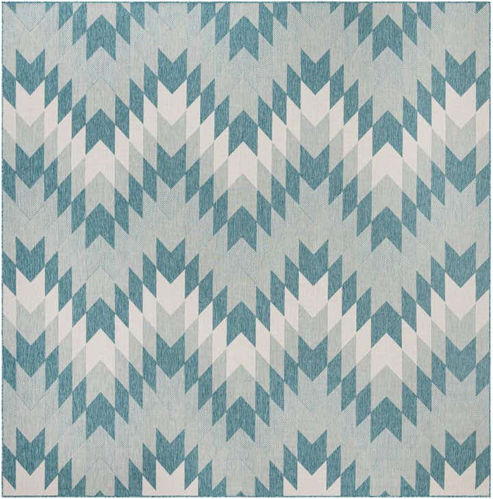 12' x 12' Easy-Clean Modern Indoor / Outdoor Square Rug