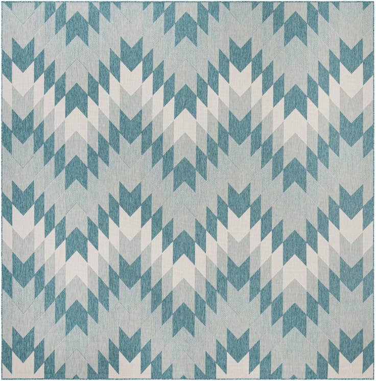 Detail image of 12' x 12' Easy-Clean Modern Indoor / Outdoor Square Rug