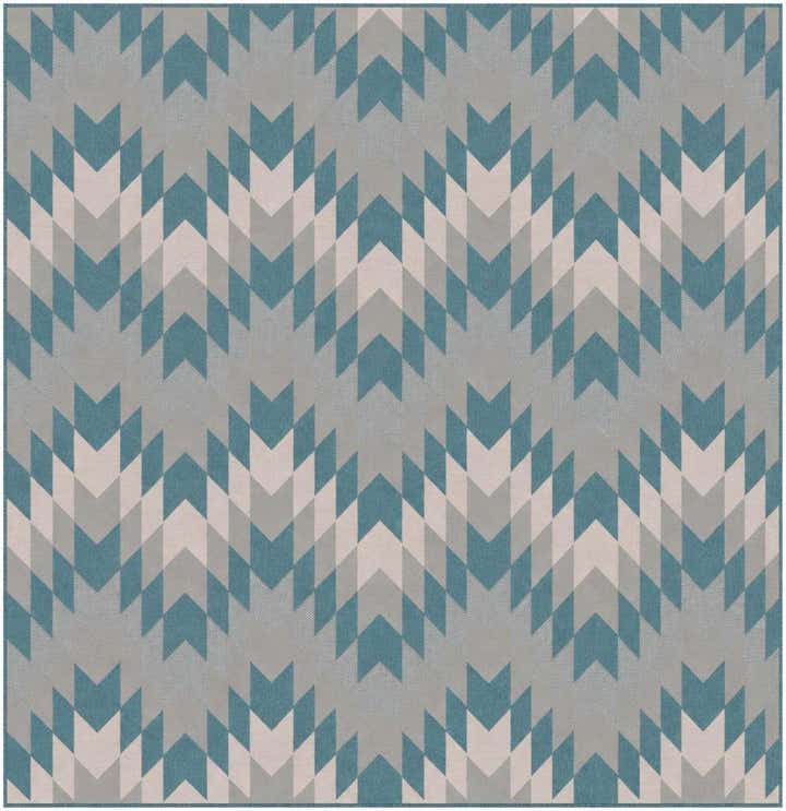 13' x 13' Easy-Clean Modern Indoor / Outdoor Square Rug