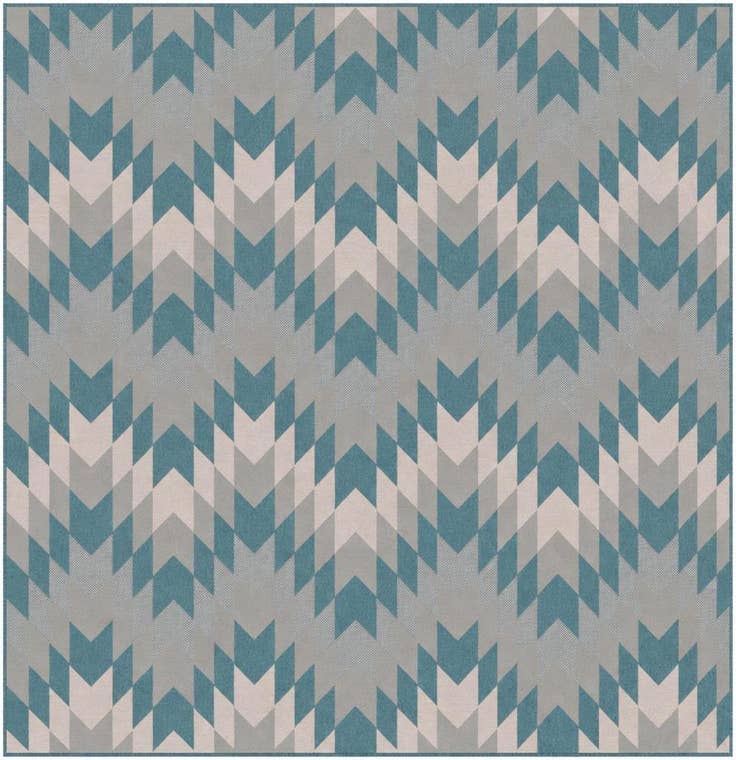 Detail image of 13' x 13' Easy-Clean Modern Indoor / Outdoor Square Rug
