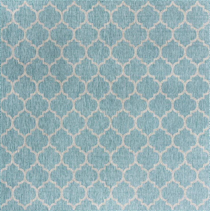 Detail image of 10' 8 x 10' 8 Easy-Clean Trellis Indoor / Outdoor Square Rug