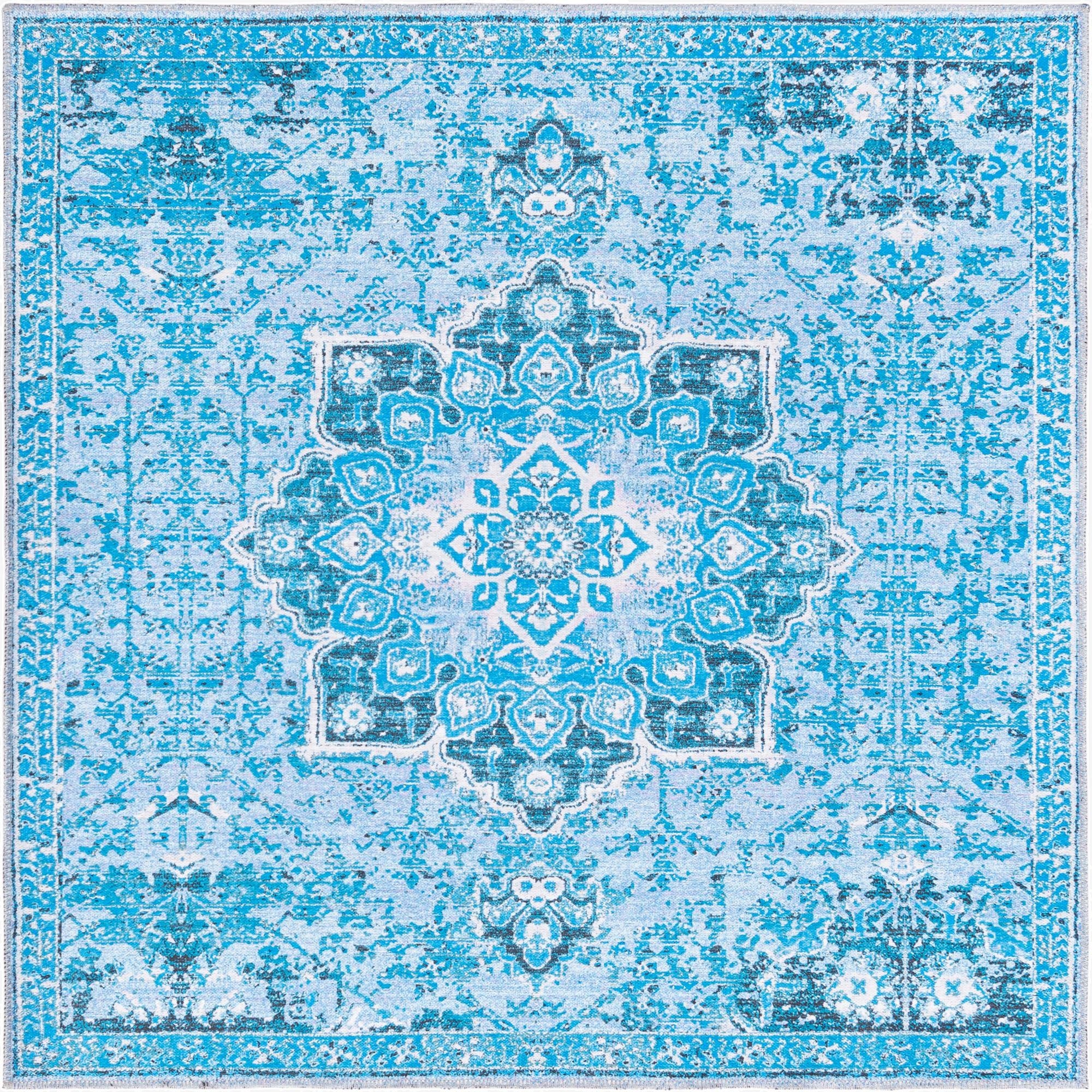 5' 3 x 5' 3  Washable Renaissance Square Rug