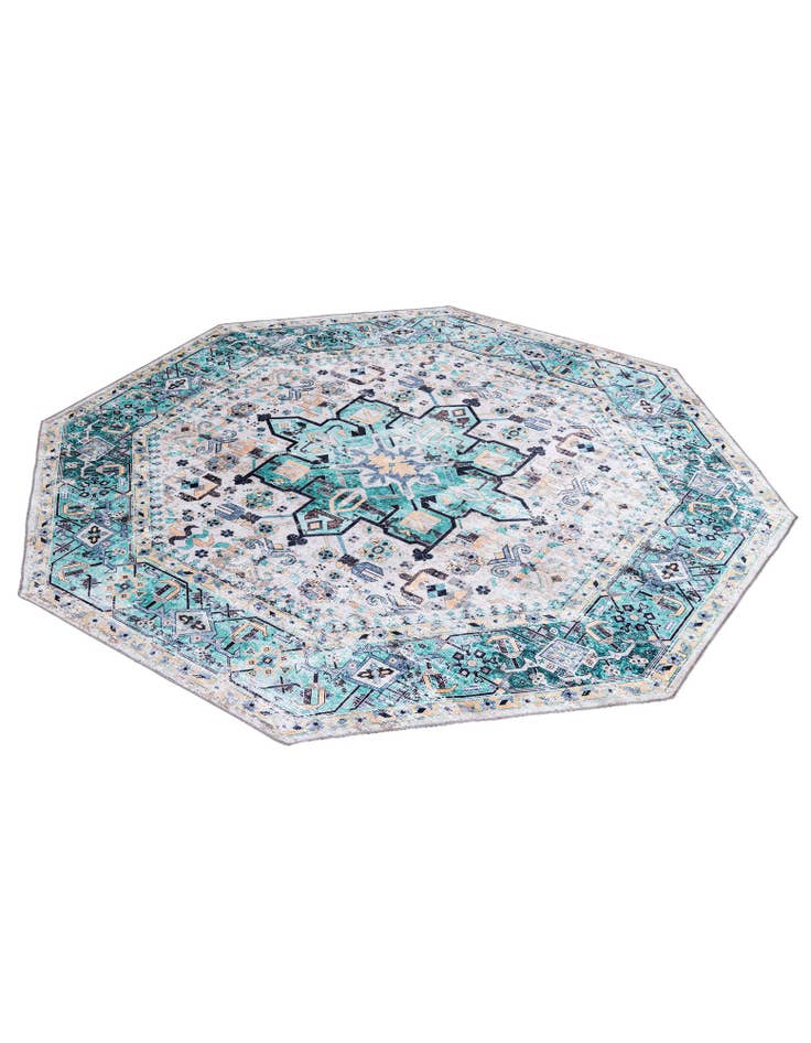 Detail image of 7' 10 x 7' 10  Washable Yara Octagon Rug