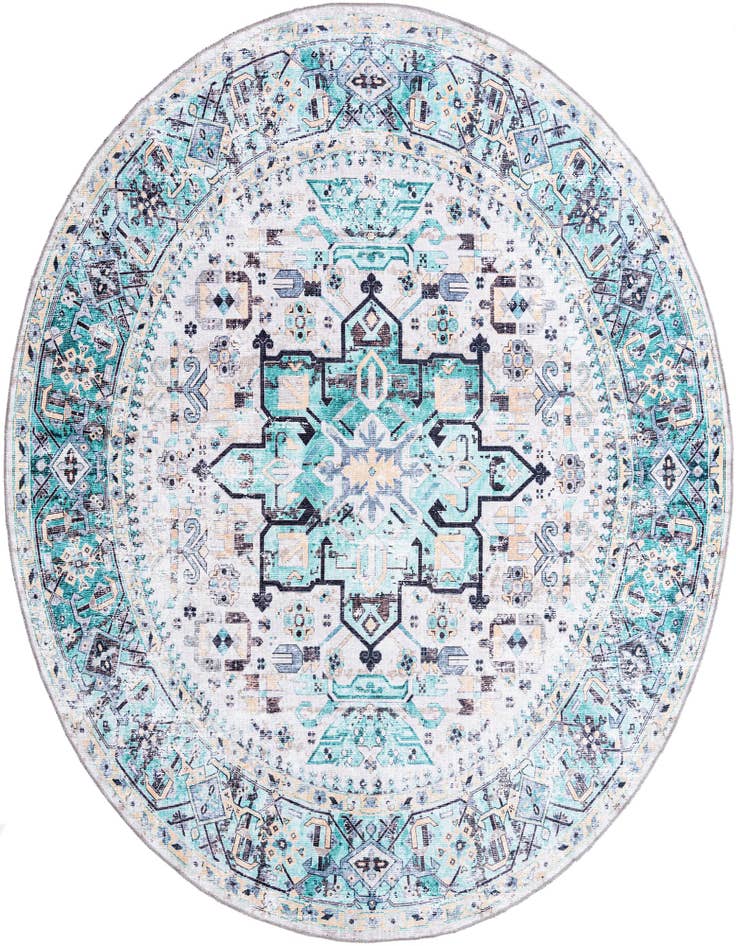 Detail image of 7' 10 x 7' 10 Washable Yara Round Rug