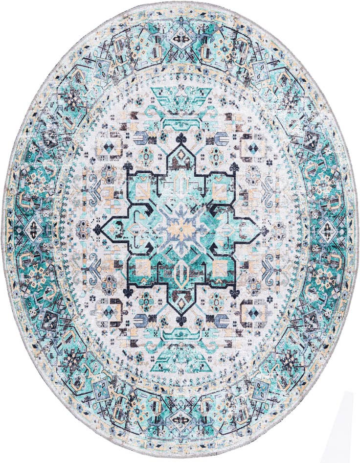 Detail image of 6' x 6' Washable Yara Round Rug