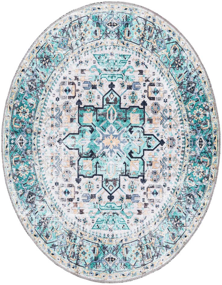 Detail image of 4' x 4' Washable Yara Round Rug