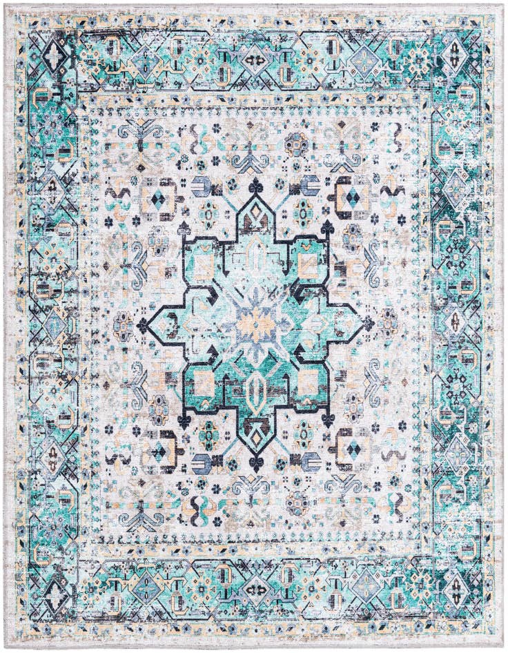 Detail image of 5' x 5' Washable Yara Square Rug