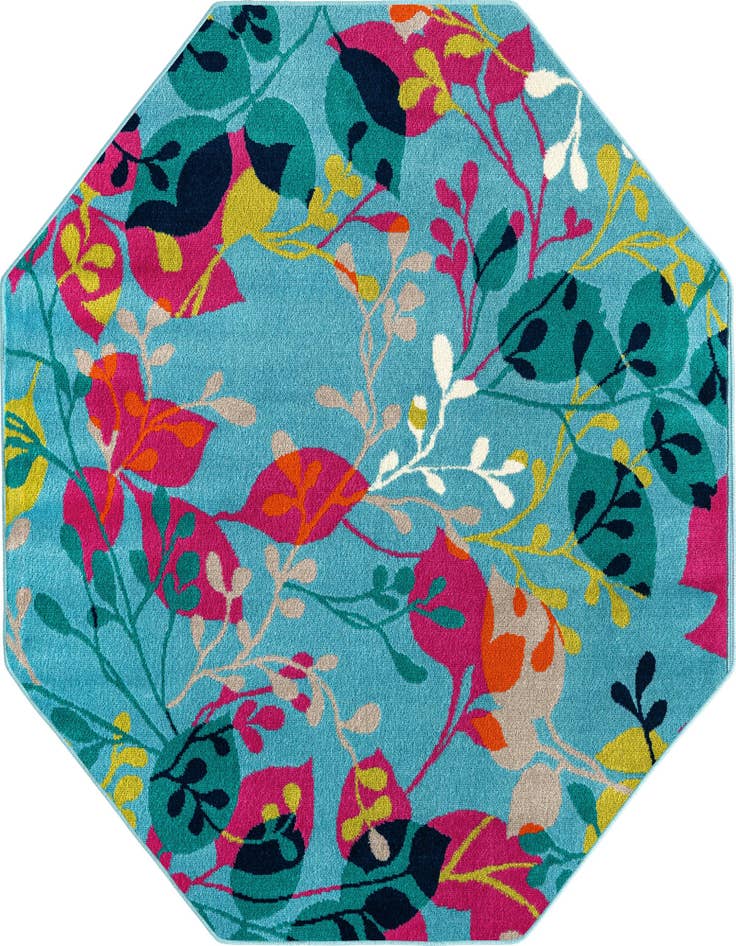 Detail image of 5' 3 x 5' 3 Azalea Octagon Rug