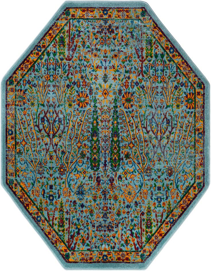 Detail image of 5' 3 x 5' 3 Calypso Octagon Rug