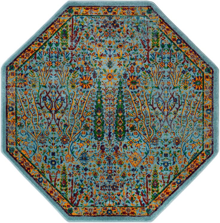 Detail image of 5' 3 x 5' 3 Calypso Octagon Rug