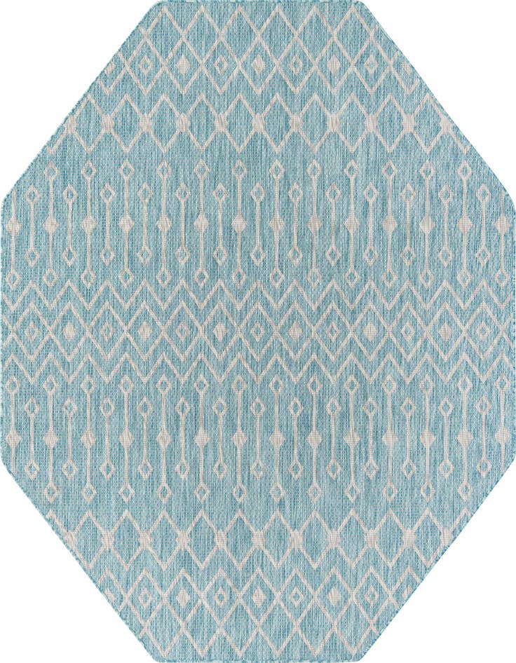 Detail image of 7' 10 x 7' 10 Easy-Clean Lattice Indoor / Outdoor Octagon Rug