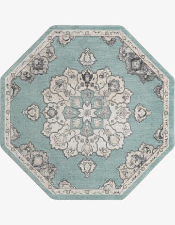 Aqua Parker Octagon Rug