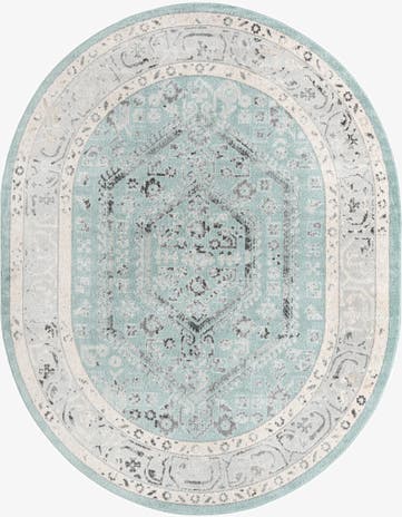 Aqua Aurelia Oval Rug
