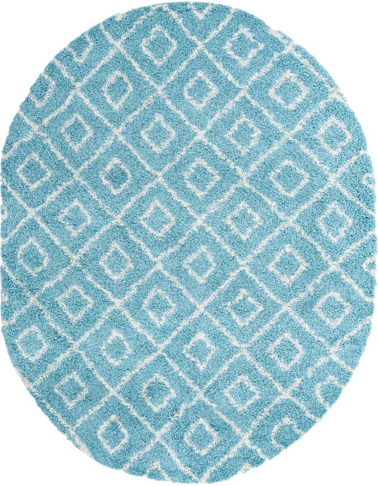 Detail image of 7' 10 x 10' Lattice Shag Oval Rug
