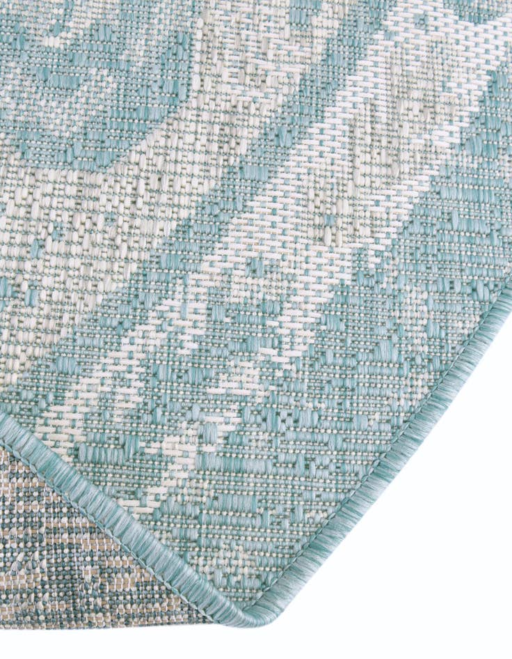 Detail image of 3' x 5' 3  Washable Traditional Indoor / Outdoor Oval Rug