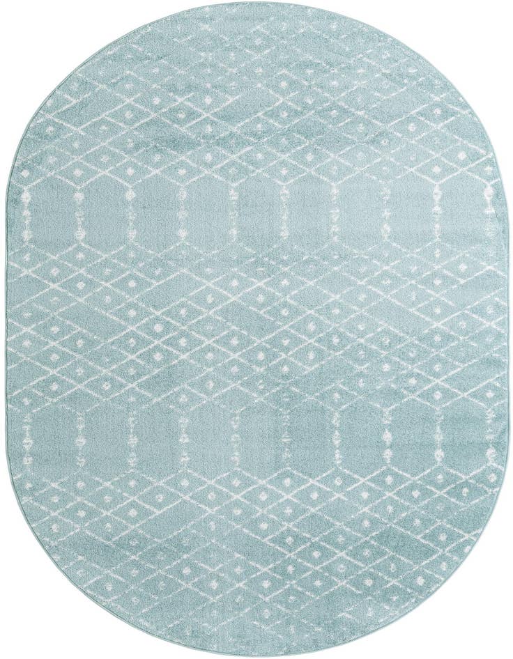 Detail image of 6' 1 x 9' Paxon Trellis Oval Rug