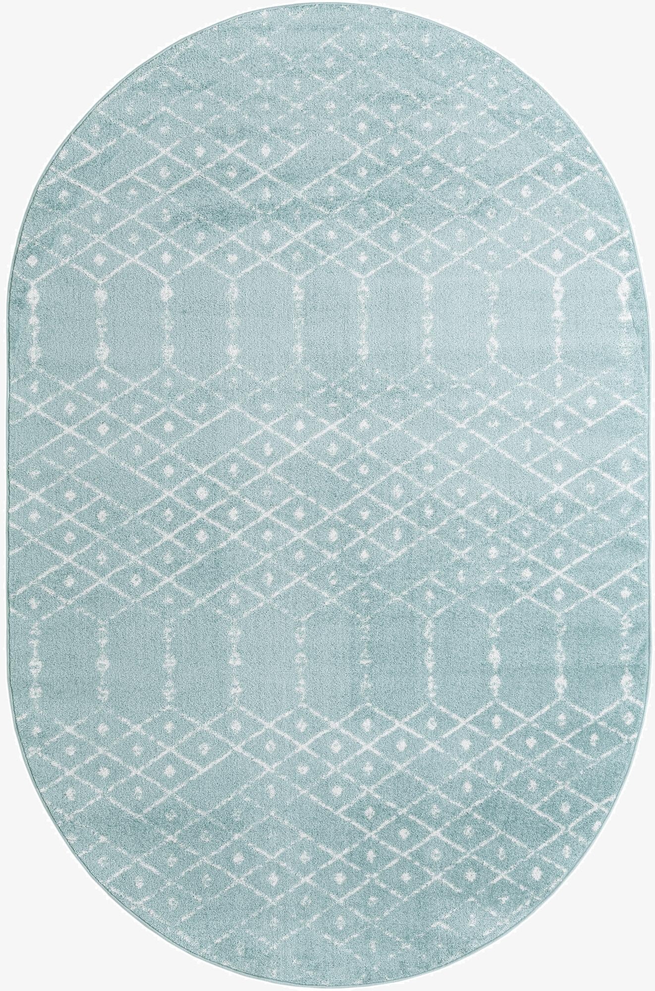 6' 1 x 9' Paxon Trellis Oval Rug