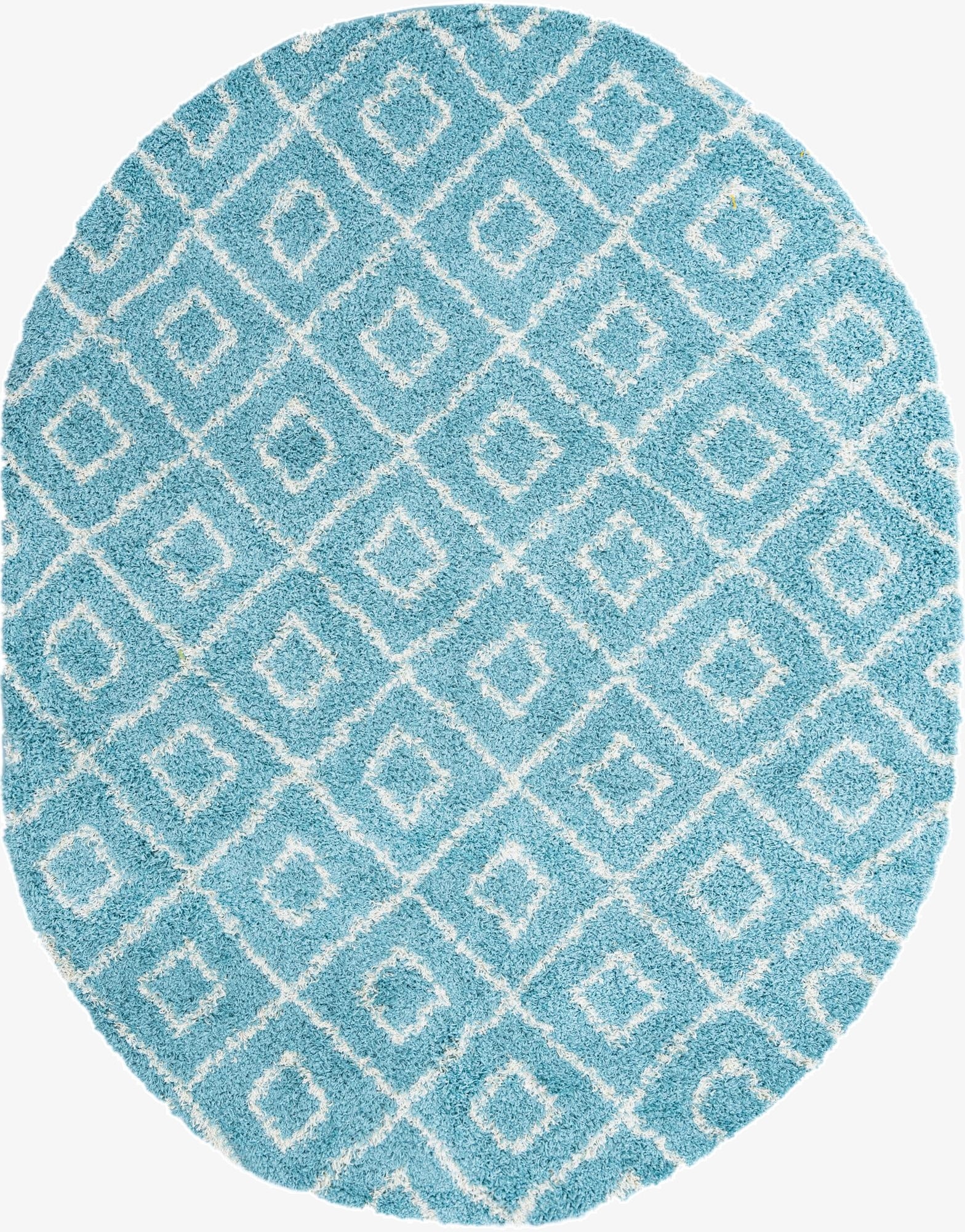 7' 10 x 10' Trellis Shag Oval Rug