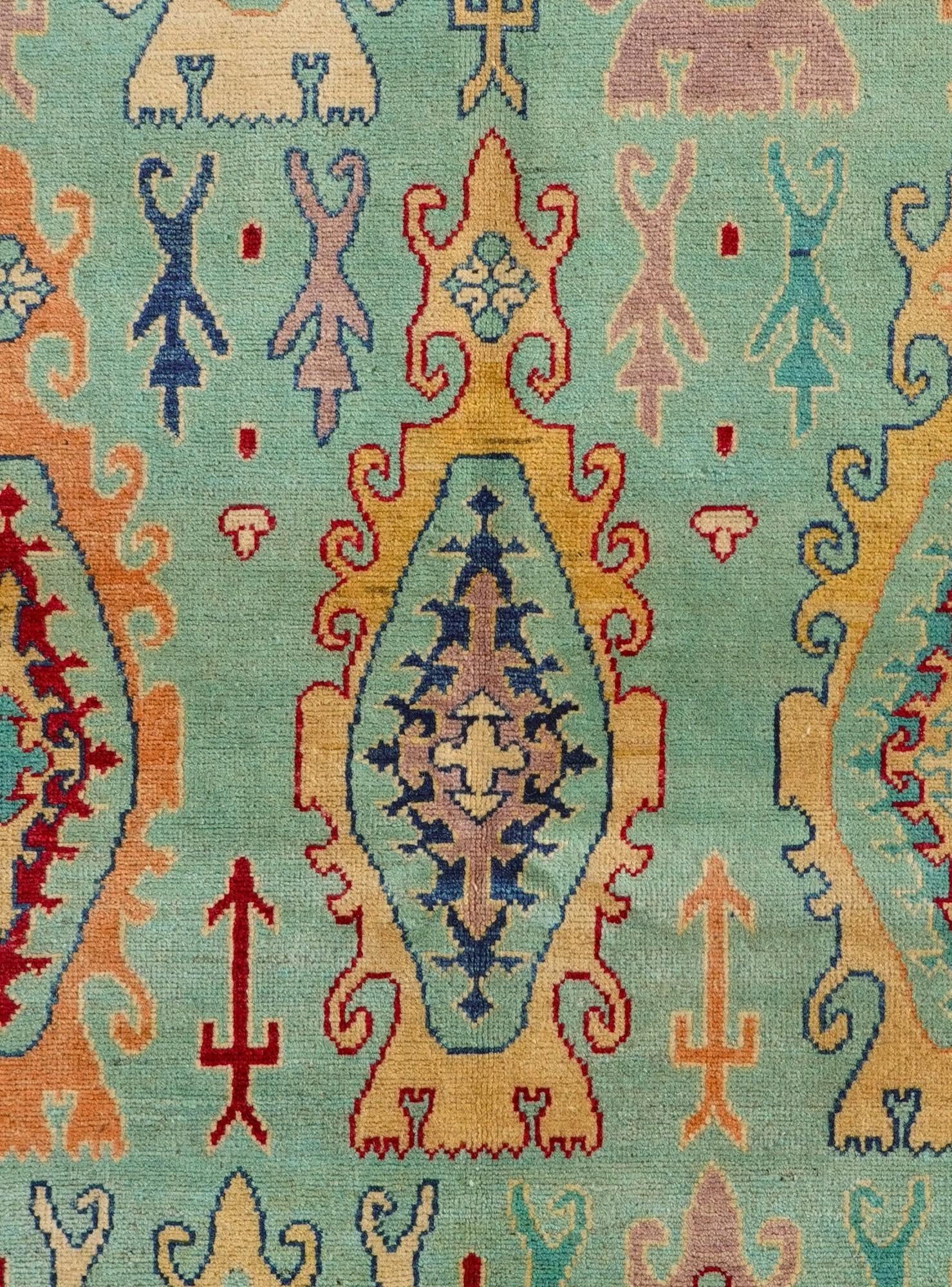 5' 8 x 8' 1 Hand Knotted Kazak Rug