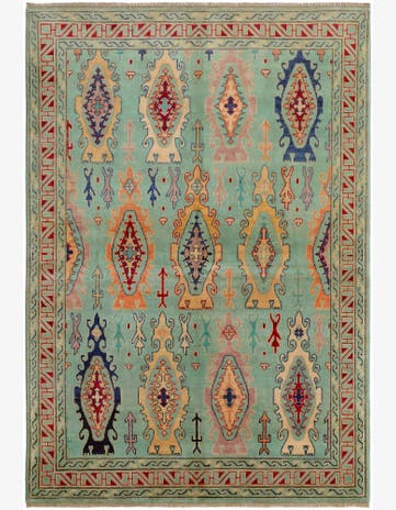 5' 8 x 8' 1 Hand Knotted Kazak Rug