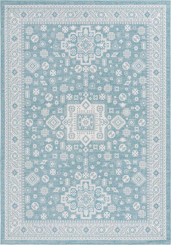 10' x 14' Easy-Clean Aztec Indoor / Outdoor Rug